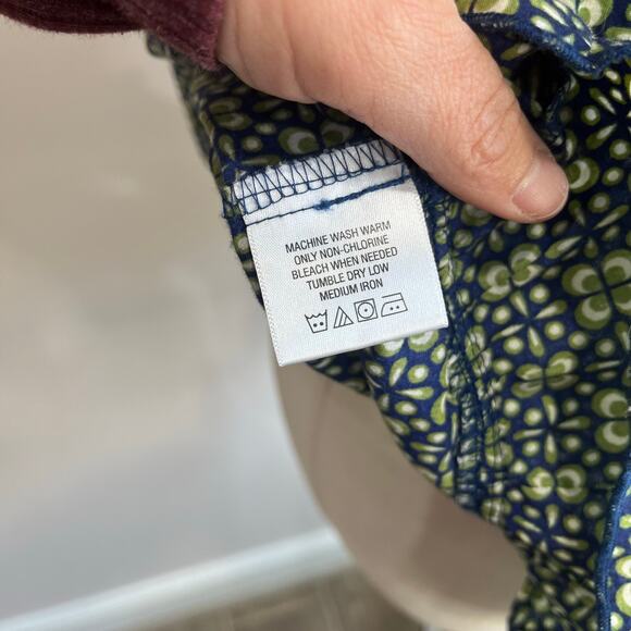 Faded Glory Y2K Blue Floral Milkmaid Tank Top Vintage Ruffle Bow Medium - Picture 7 of 7